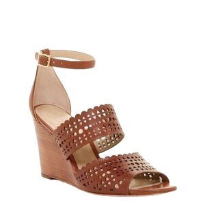 Tory Burch Perforated Gladiator 85MM (3.25")  Wedge, Size 9